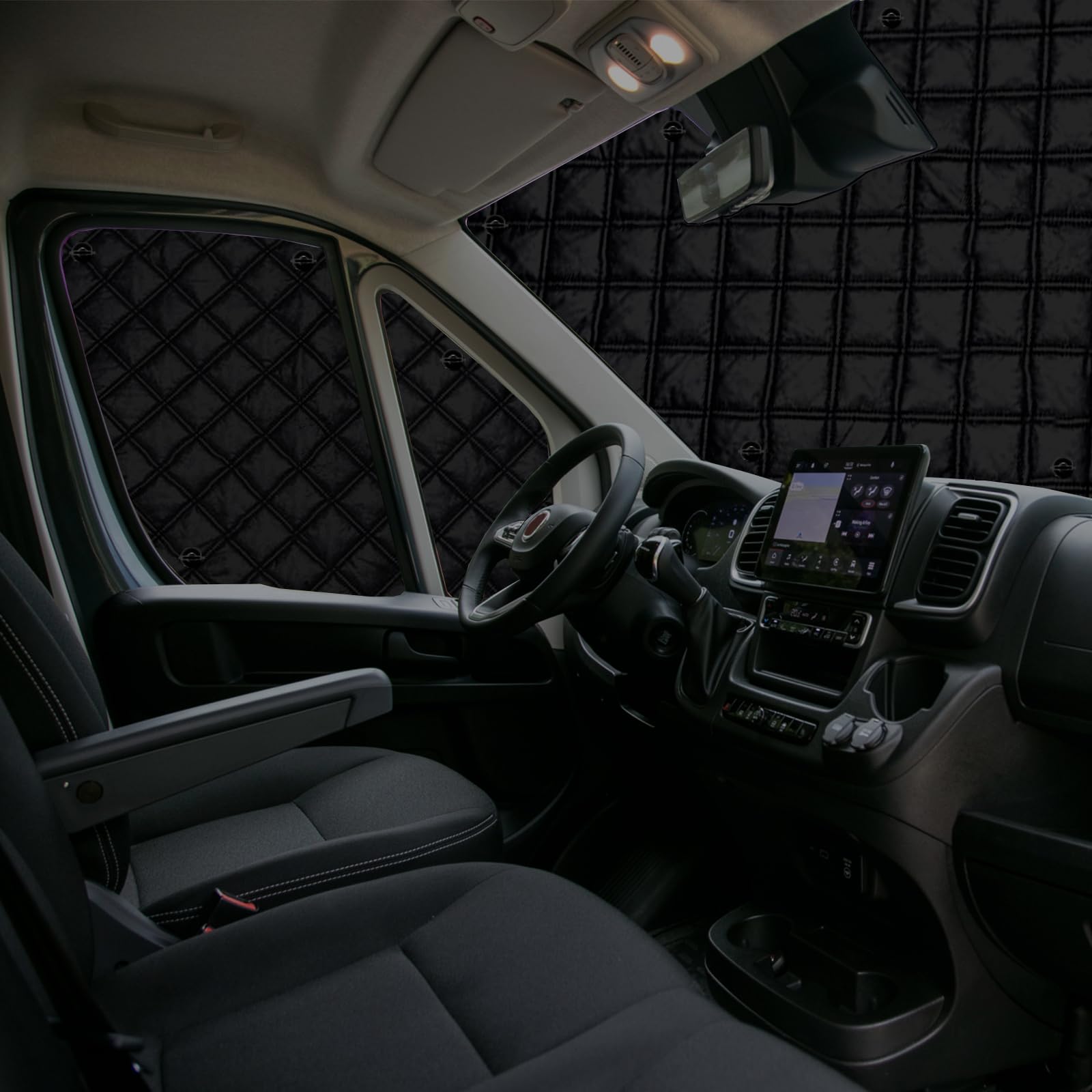 Parasole per Parabrezza, Parasole per Finestrino Interno termico Protezione per FIAT Ducato Copertura Parabrezza Auto Blocca Sole UV