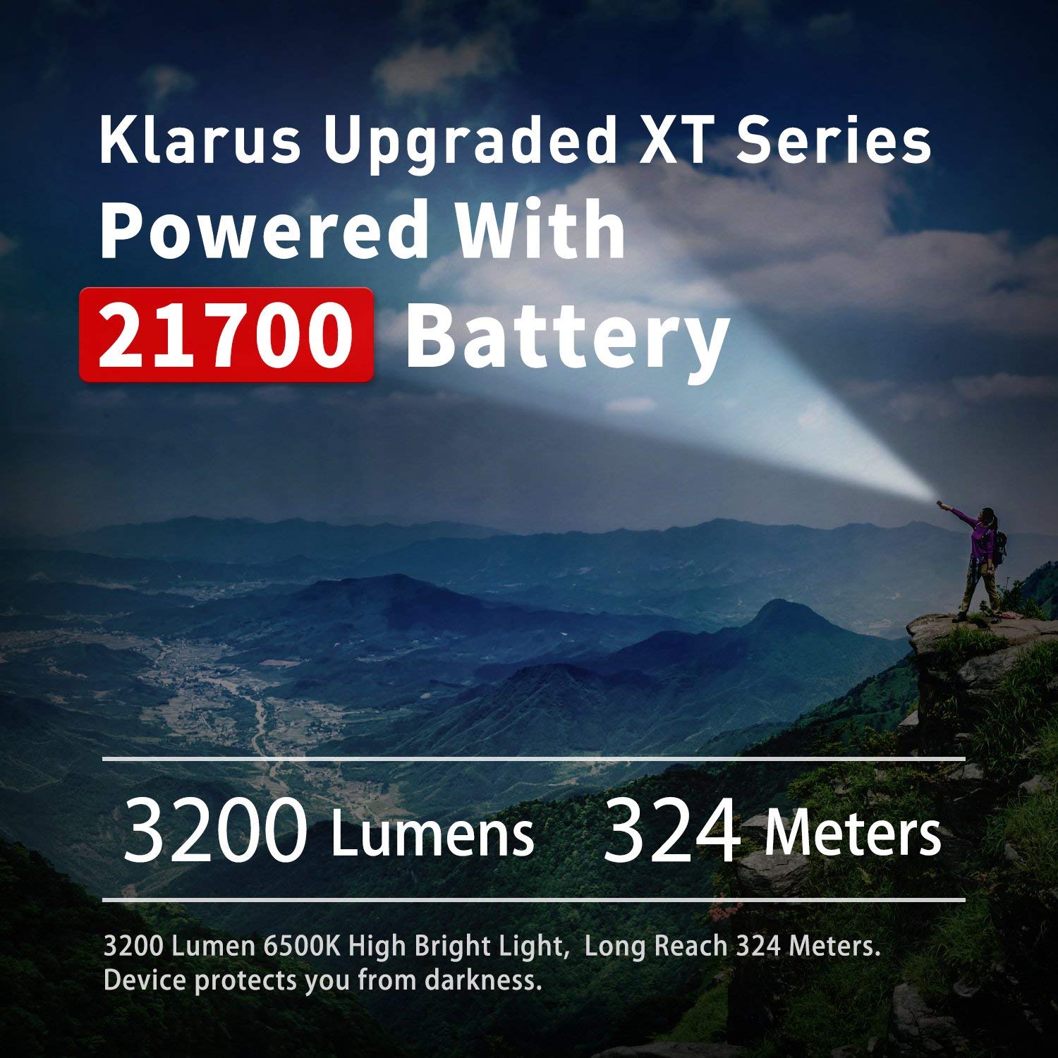 KLARUS XT21C LED フラッシュライト 3200ルーメン 充電式 ナイフショップ グローイング！□KLARUS【クラルス】□ 「XT21C