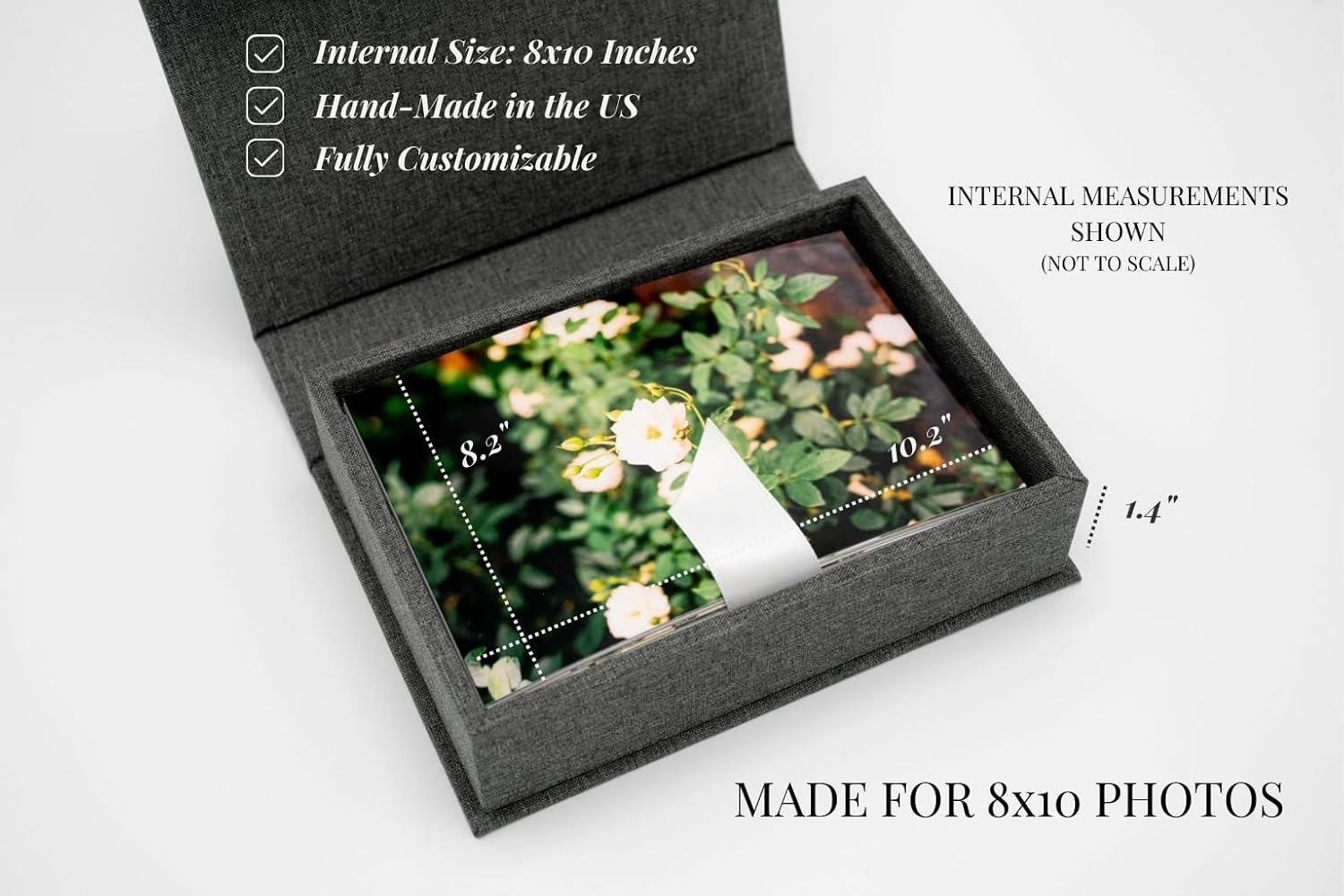 Charcoal Personalized Baby Keepsake Box – Baby Memory Box for Newborn Memories, Godparent Proposal, Baptism or Christening Keepsake, Pregnancy Announcement & Baby Shower