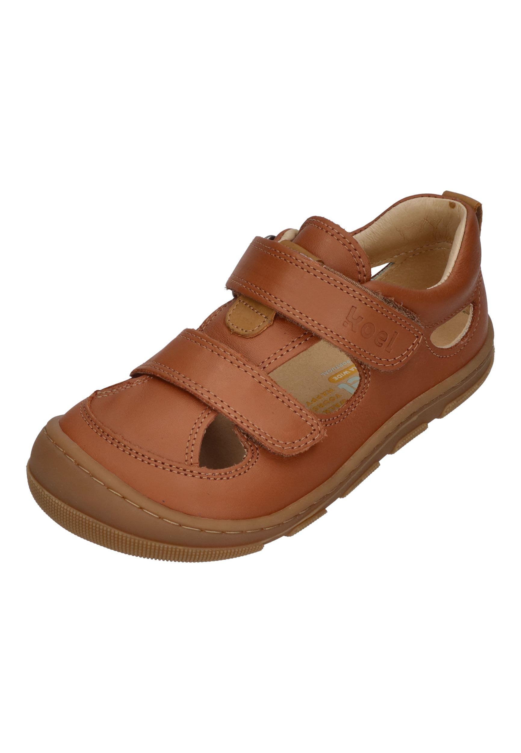 KOEL Extraweite Barefoot Kinder Sneakers KATO W II cognac
