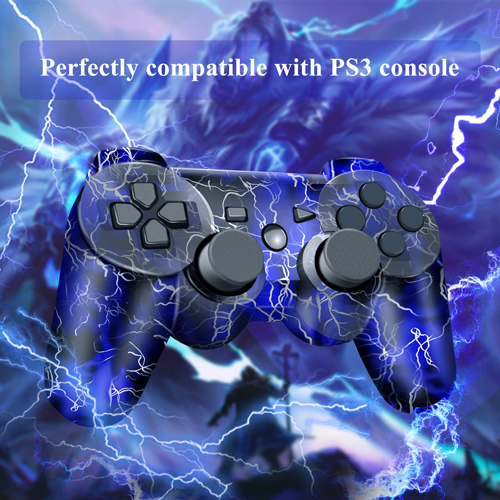Joystick Play3, Wireless Controller for Pa3, Controller di Gioco Wireless per Play3, Controller Bluetooth per Pa3 con Doppio Motore e sensore a 6 assi