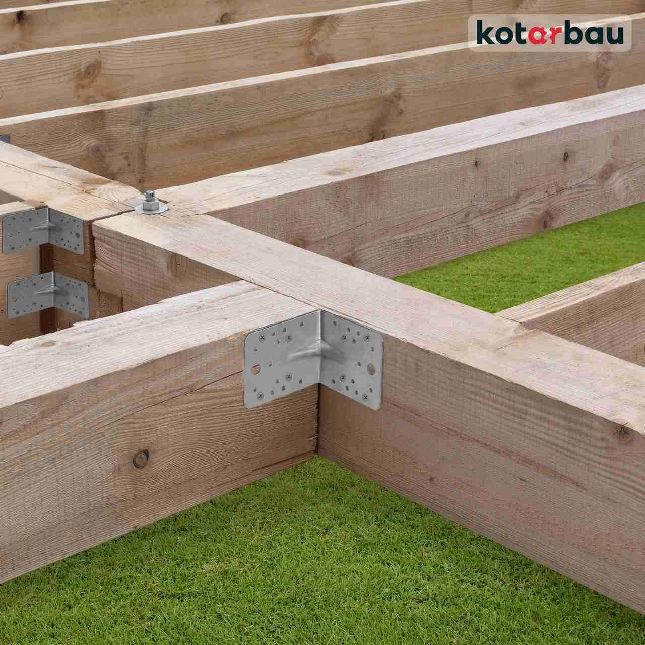 KOTARBAU® 50 Piezas Conectores En Ángulo - Acero Galvanizado - 60 x 60 x 45 mm - Plata - Escuadras Metálicas - 90 Grados - Escuadras Para Madera - Fácil Montaje - Resistente A La Corrosión