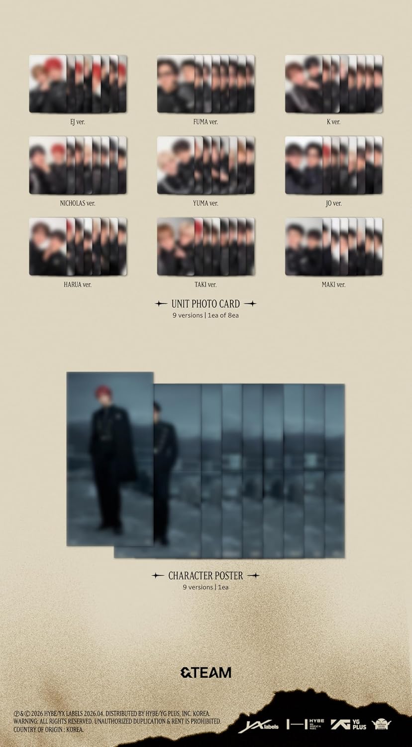 (2 Version Set : Standard+1Solo) &TEAM We on Fire 3rd EP Album with Tracking