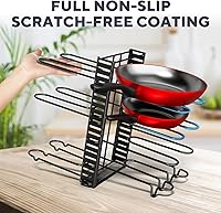 Vista 7 de Pots and Pans Organizer Under Cabinet - 8-Tier Adjustable Pan Organizer Rack for Cabinet - Heavy-Duty Pot & Pan Organizer - Perfect to Store Pots