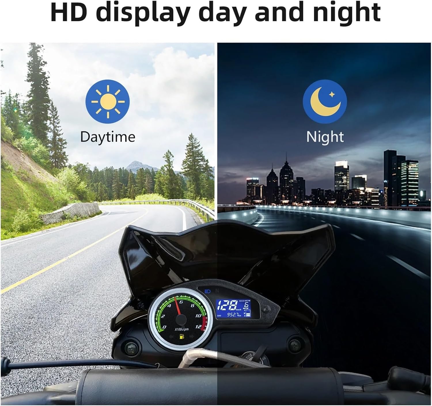 Motorcycle Speedometer Gauge Motorcycle Instrument Assembly Moto Dashboard Digital Odometer Panel for XR150 XR150L XL150 CG150 GY200