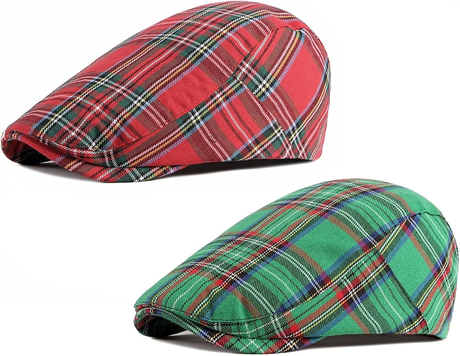 idopy Colored Plaid Longshoreman 'sフラットキャップIrish Ivy Newsboy H