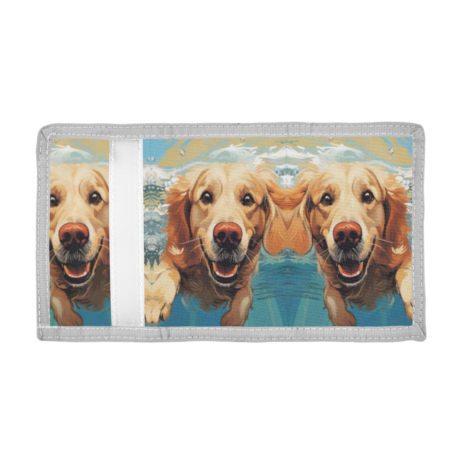 ALAZA Kids Wallets for Boys Girls Toddler Trifold Wallet Children Small Dog Underwater with Zipper Coin Pocket