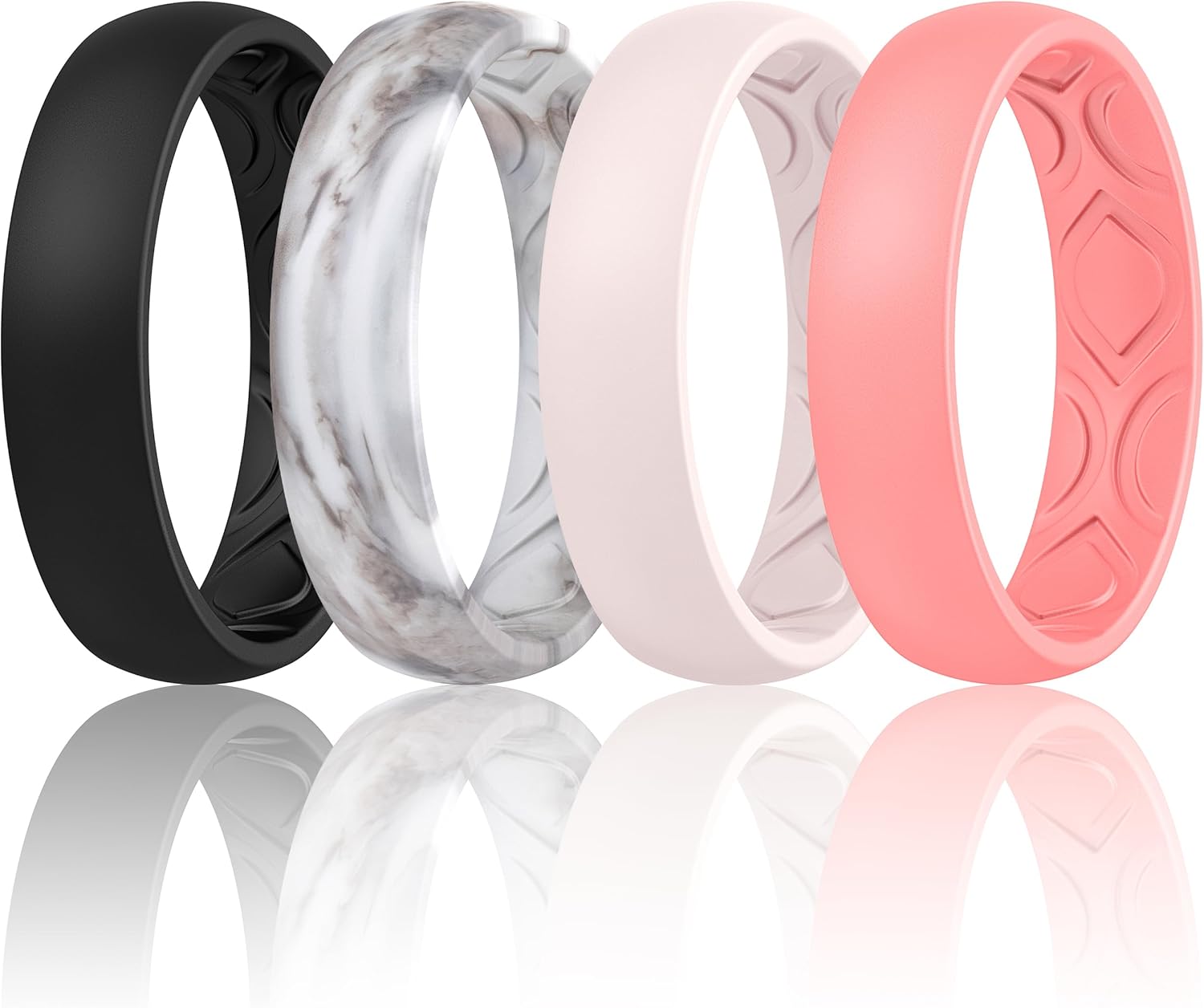 Silicone Wedding Bands Women ThunderFit ThunderFit Stackable