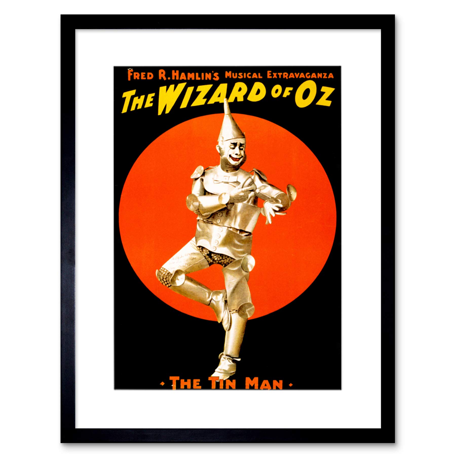 Wee Blue CooTheatre Vintage Advert Wizard OZ Tin Man Framed Wall Art Print