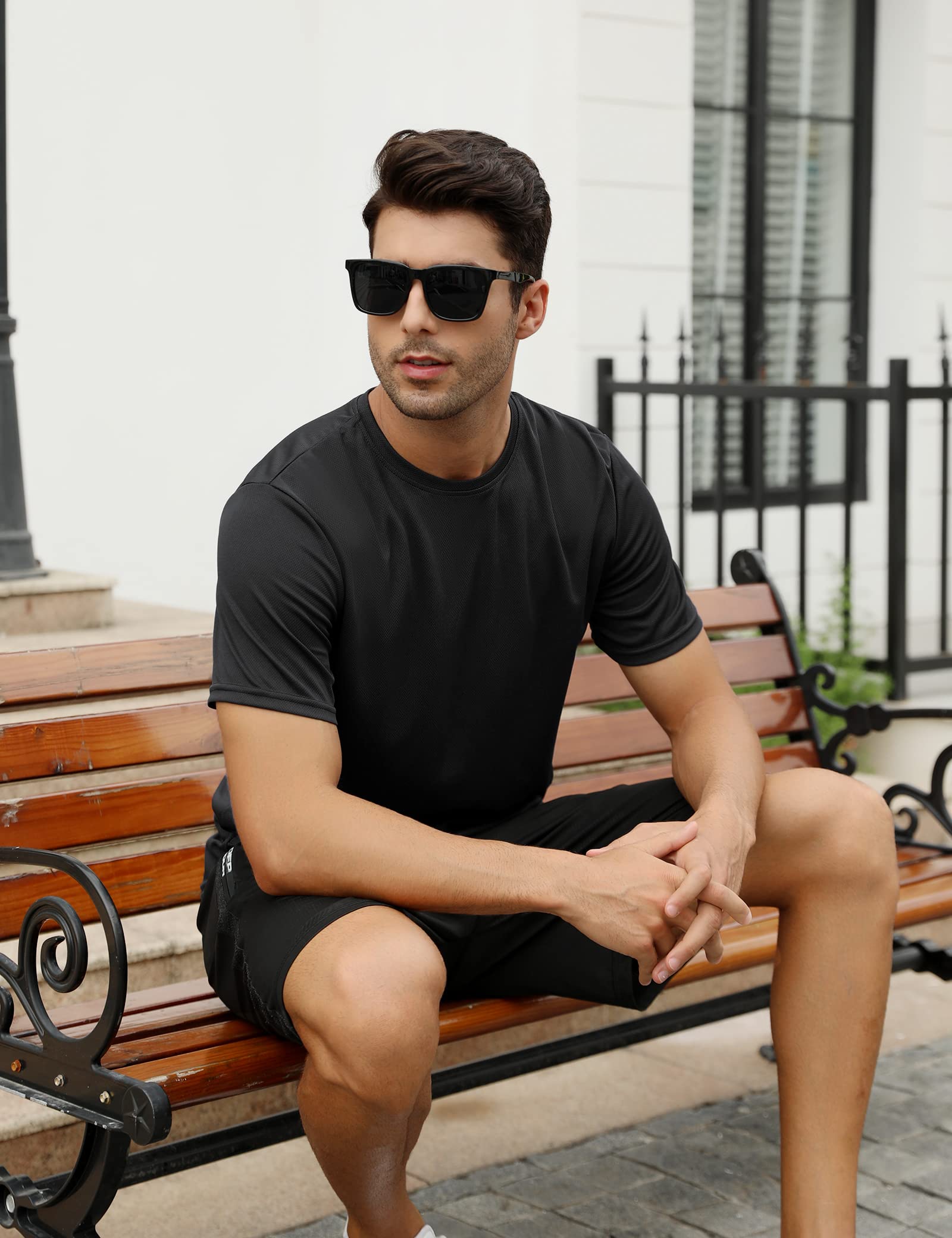 iClosam Maglietta Uomo Manica Corta Casual Traspirante Maglia T-Shirt Palestra Uomo