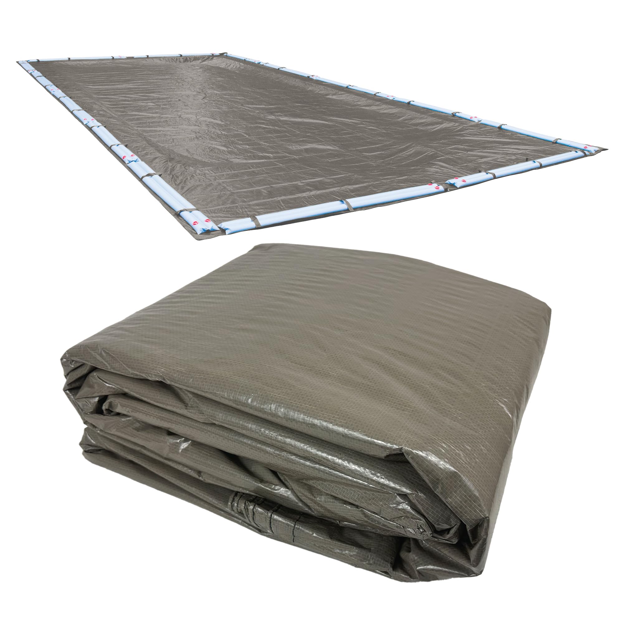 Robelle 25 x 45 ft Extra Heavy Duty Magnesium Winter Pool Cover for Inground Pools, 5 ft Overlap (30 x 50 ft Cover Size), Solid 10 x 10 Scrim, 2.91 oz/yd2, 12-Year Warranty, Style: 592545RA-image-47