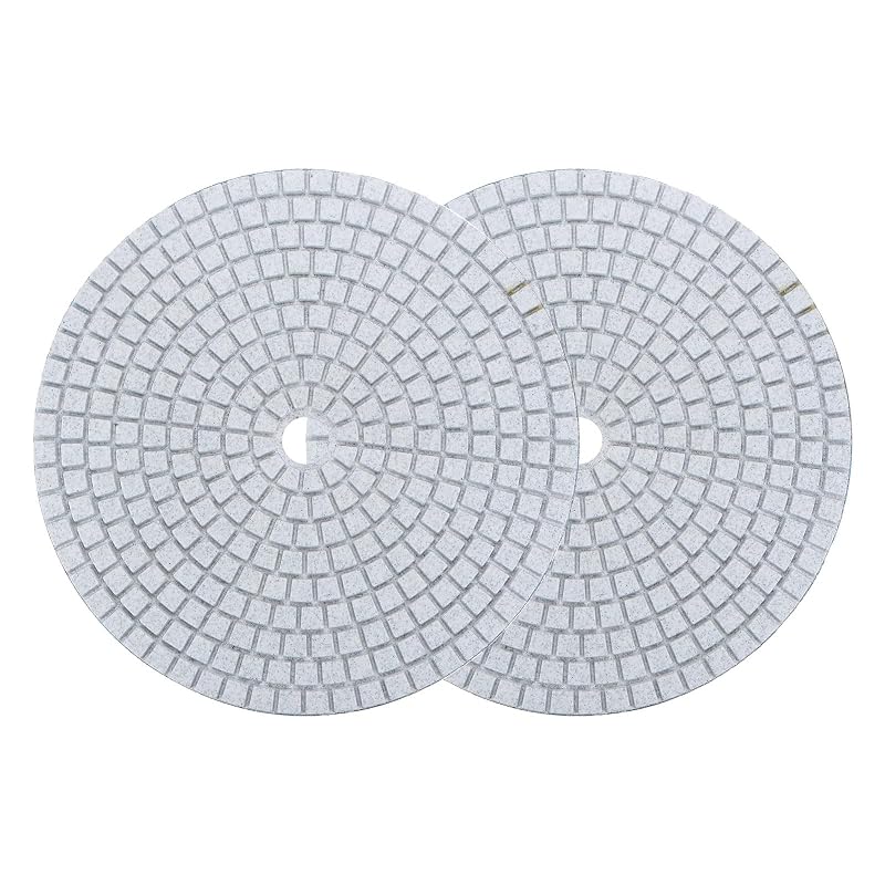 uxcell Boina Diamantada para Polimento 17,8 cm, Granulação 50 para Pedra, Concreto, Mármore e Cerâmica, Kit com 2 peças