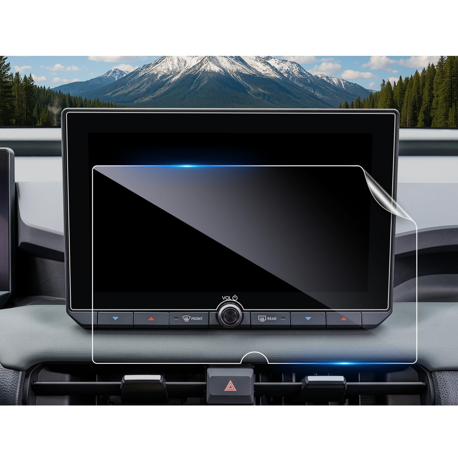 CDEFG 2Pcs for 2026 Toyota RAV4 Screen Protector 10.5-Inch, for 2026 Toyota RAV4/ RAV4 Hybrid (LE/XLE/SE/Woodland) Accessories Nano Screen Cover HD Clear