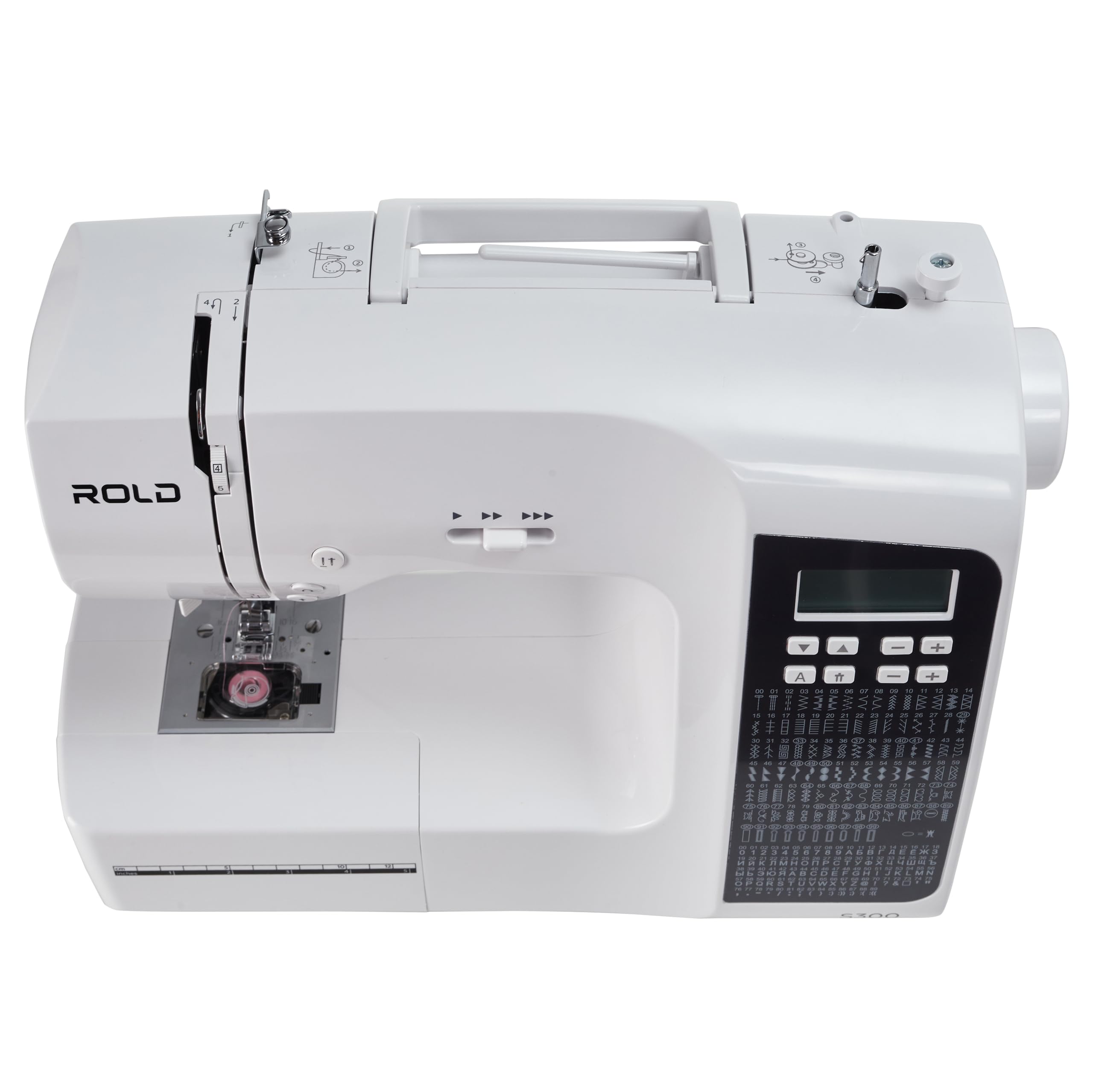 ROLD S300 Computer Nähmaschine mit Anschiebetisch | 190 Nähstiche zum Nähen aller Arten von Stoffen.