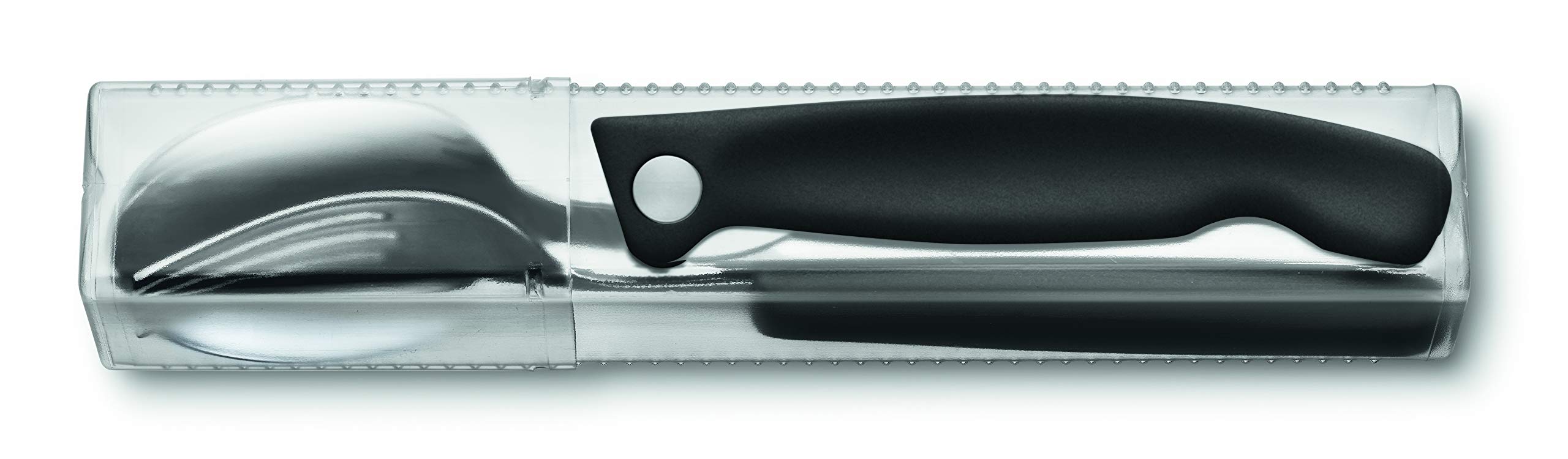 Victorinox Classic Set De Couverts 3 Pièces - Couteau, Fourchette, Cuillère Pliants - Noir - Acier Inoxydable