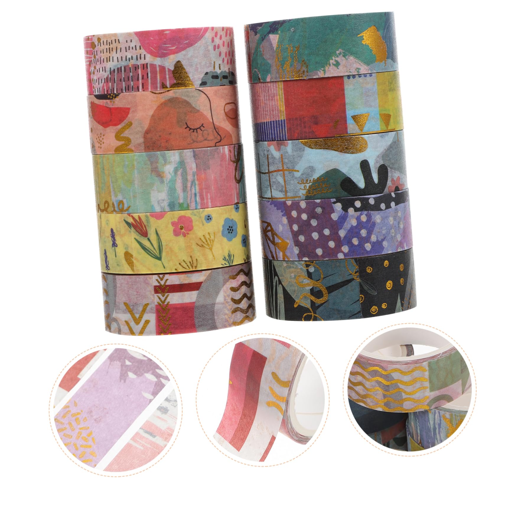 Lurrose 30rotoli Washi Tape Decorativi Geometrico Adesivo Per Scrapbooking e Decorazioni Creative