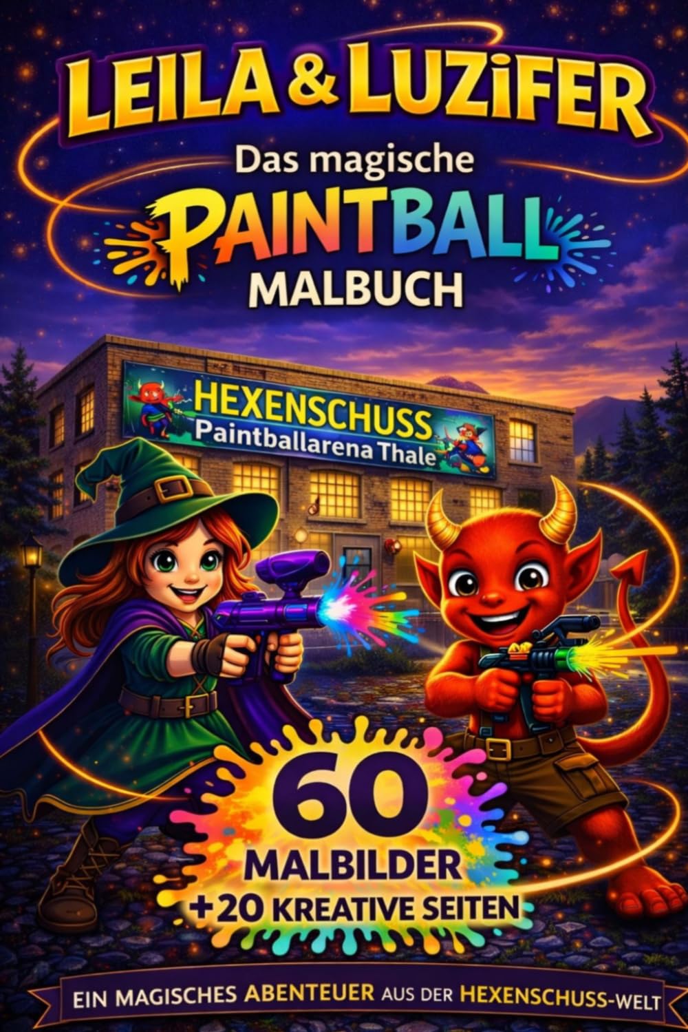 LEILA & LUZIFER: Das magische PAINTBALL MALBUCH