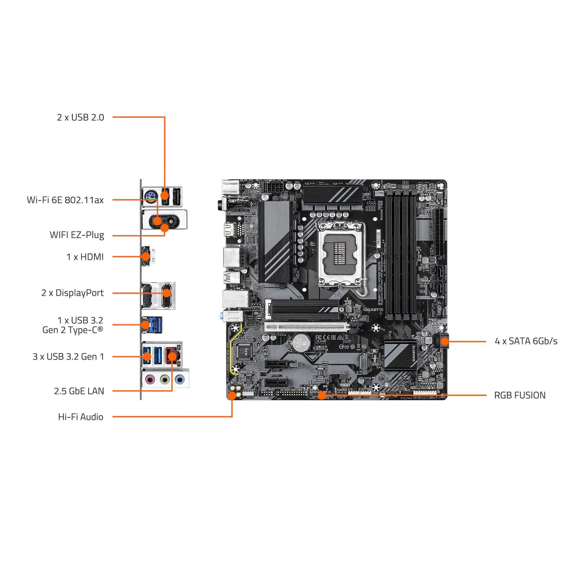 Amazon.com: GIGABYTE B760M DS3H WIFI6E GEN5 Intel LGA 1700 mATX