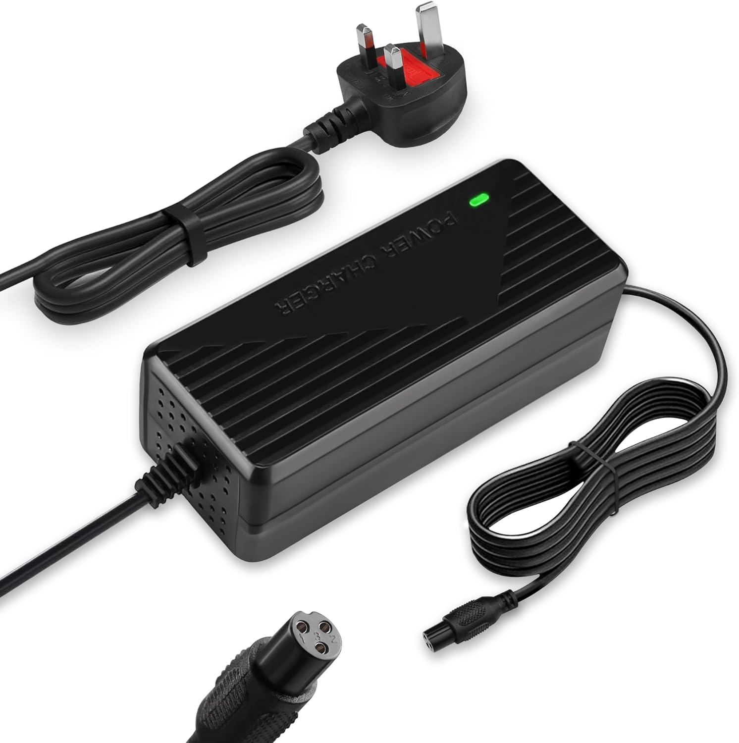 Xahpower 42V 2A Electric Scooter Charger, Mini 3 Pin Connector Hoverboard Charger, Power Supply Adapter for Self-Balancing Scooter, Drifting Board, 36V Lithium Battery