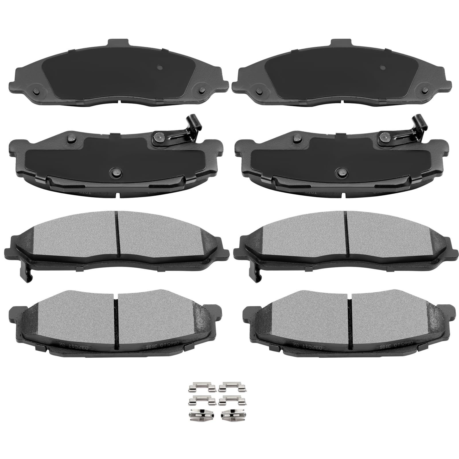 AUTOMUTO D731 &amp; D732 Ceramic Brake Pads Kits, Front Rear Brake Pads Set