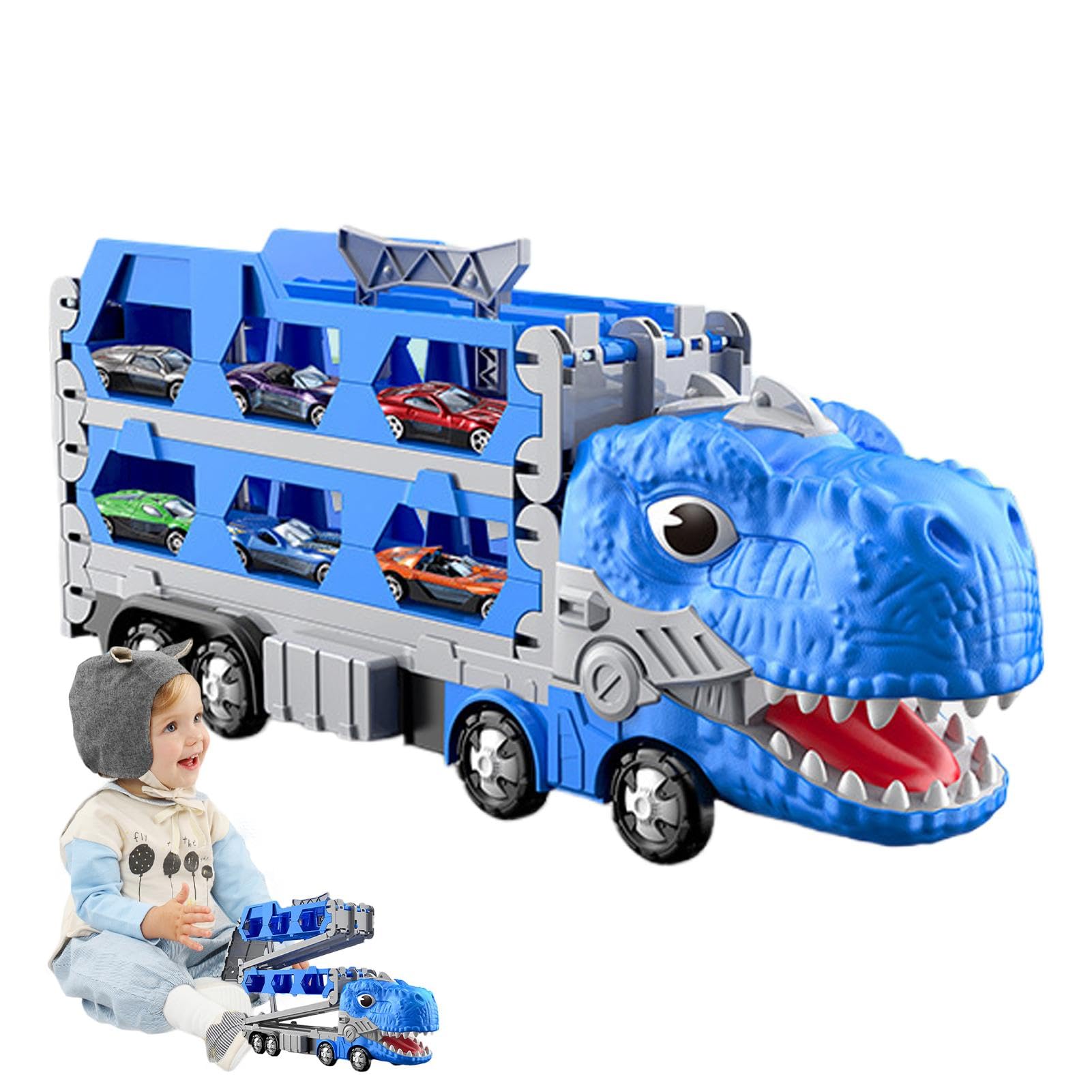 恐竜 トラック 輸送車 キャリア 恐竜の足跡 レース プレゼント 車7個セット Amazon.co.jp: 恐竜キャリアトラック 恐竜輸送車 恐竜トラック