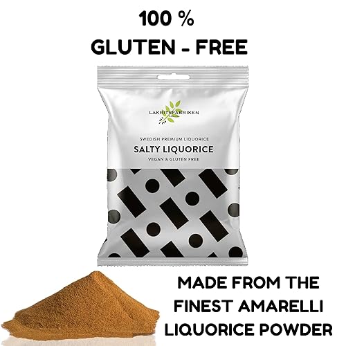 Miniatura 6 de Lakritsfabriken Ramlosa Regaliz negro sueco de primera calidad, caramelo de regaliz negro salado y suave con 6% de raíz de regaliz, regaliz vegano y