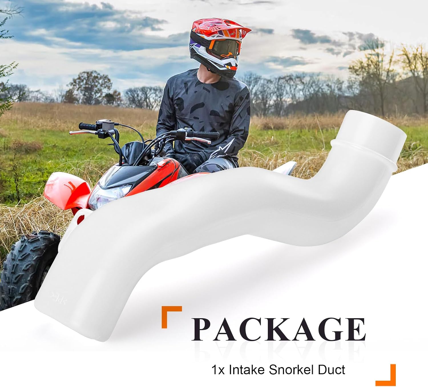 Intake Snorkel Duct for Honda Recon 250 TRX250 TE TM 1997-2023 Sportrax 250 TRX250EX 2001-2008 TRX250X 2009-2023 17259-HM8-B40 17259-HM8-000