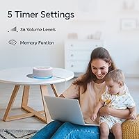 Vista 4 de Máquina de sonido Luz nocturna de ruido blanco Máquina de ruido marrón, 30 sonidos sin bucle, 12 luces, 5 temporizadores, 36 función de memoria