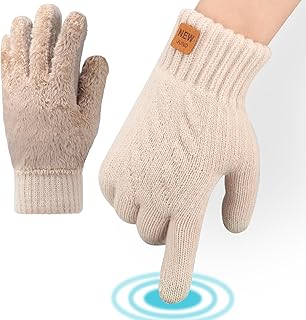 ytorgr Winter Gloves with Fleece Lining, Gloves Men Women Warm Touchscreen Gloves Thermal Gloves for Outdoor Sports Running Cycling