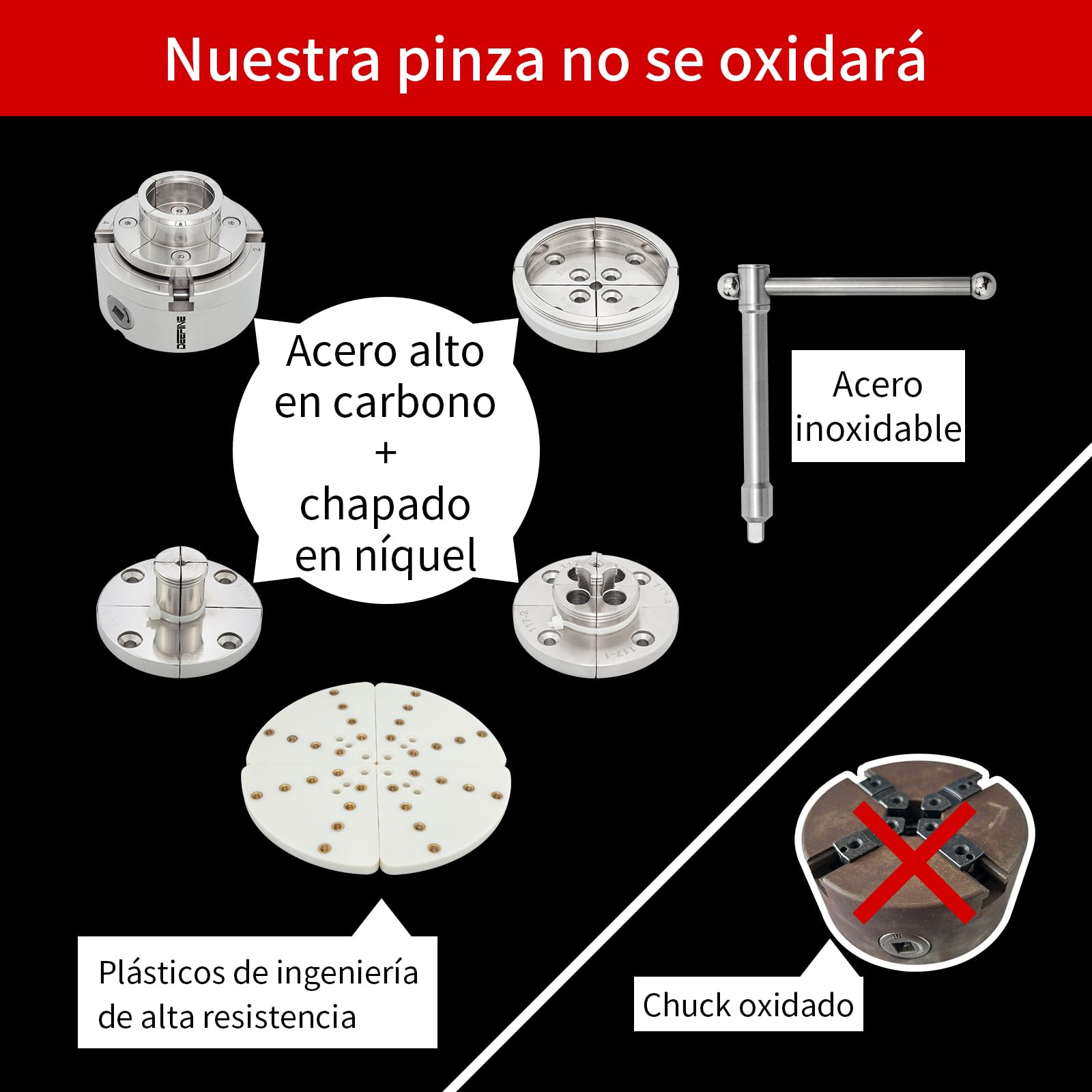 Mandril de Torno Diámetro del Portabrocas 100mm Mandril autocentrante para mandril de torno M33