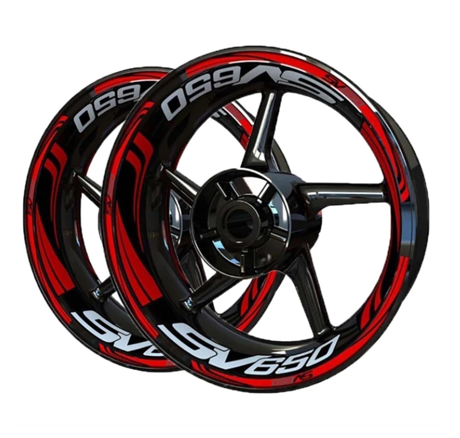 Motorcycle Wheel Stickers Night Reflective Decorative Rim for Suzuki SV650 SV 650(Color1)