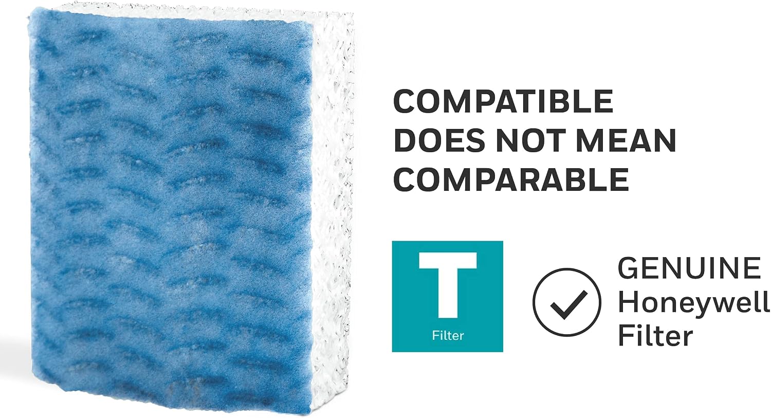 Honeywell HFT600PF1 Replacement Wicking Filter T, 1 pack, White