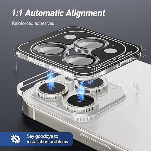 Miniatura 217 de Paquete de 3 x 2 protectores de lente de cámara Jeluse para iPhone 14 Pro Max para iPhone 14 Pro, cubierta protectora de pantalla de vidrio templado