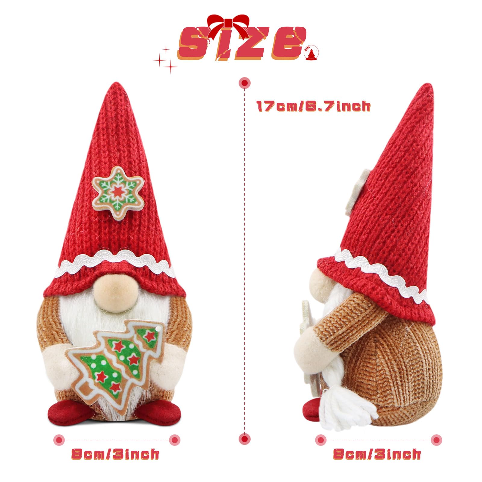 Gehydy Gnomi Natalizi Set Di 2 Decorazioni Natalizie Gnomi Natale Gnomo