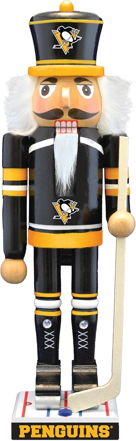 Masterpieces Game Day - NHL Detroit Red Wings - Team Painted Wood Nutcracker