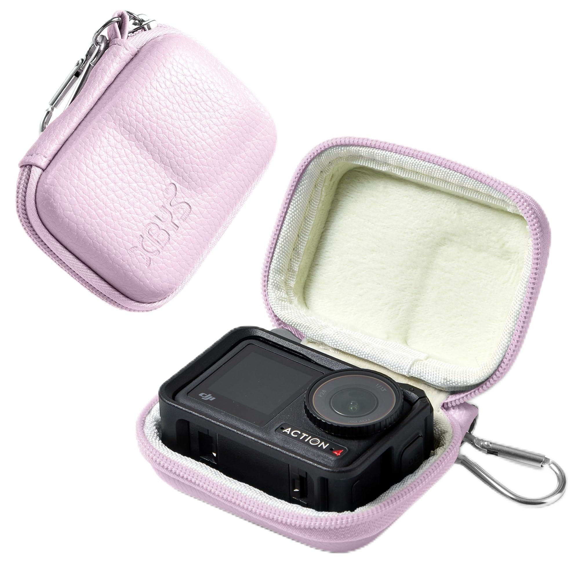 Case for DJI Osmo Action 5 Pro, Mini Travel Bag Compatible with Action 4/3 Camera, Small Hard Leather Case with Buckle, Portable Waterproof Camera Accessories