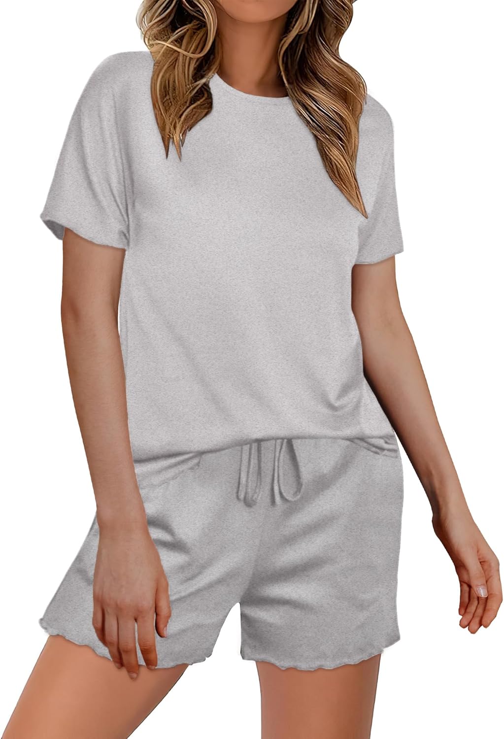 Ekouaer Womens Pajama Sets Short Sleeve Pajamas for Women Sets 2 Piece Lounge Sets Soft Sleepwear PJS