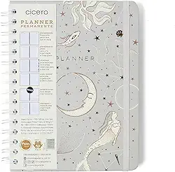 Planner Permanente Wire-O Astral Semanal Notas A5 Maré Off White, Cicero