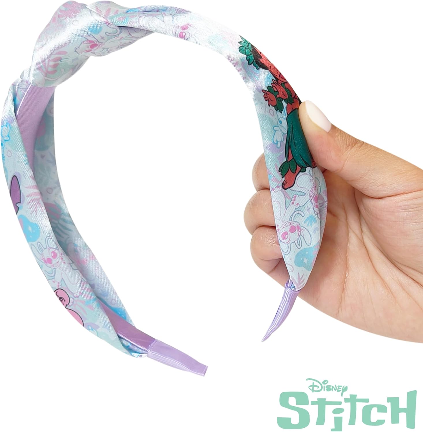 LUV HER Licensed Lilo & Stitch One Thick Knotted Headband For Girls - One Size Fits All - Hair Accessories For Her, Ages 3+