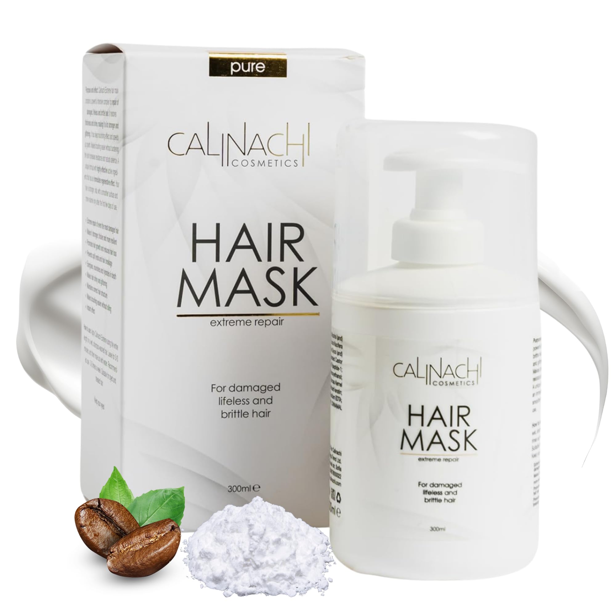 CALINACHI Mascarilla Capilar Proteica Procapil Queratina 300 ml | Mascarilla proteica con Procapil, cafeína y queratina que fortalece, reduce la rotura y aporta brillo a las puntas