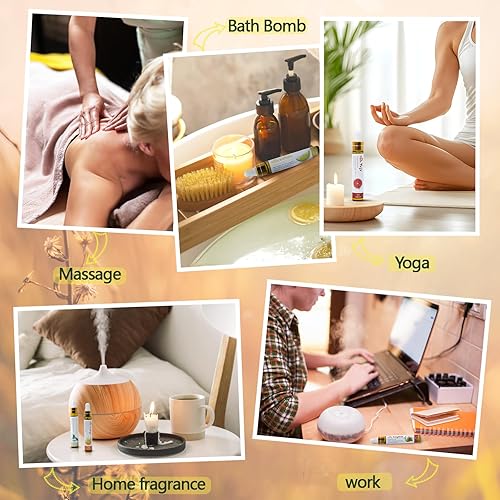 Miniatura 4 de Juego de 5 aceites esenciales, juego de fragancias para difusor, hogar, fabricación de velas, aceites esenciales cítricos para piel, spa, aceite