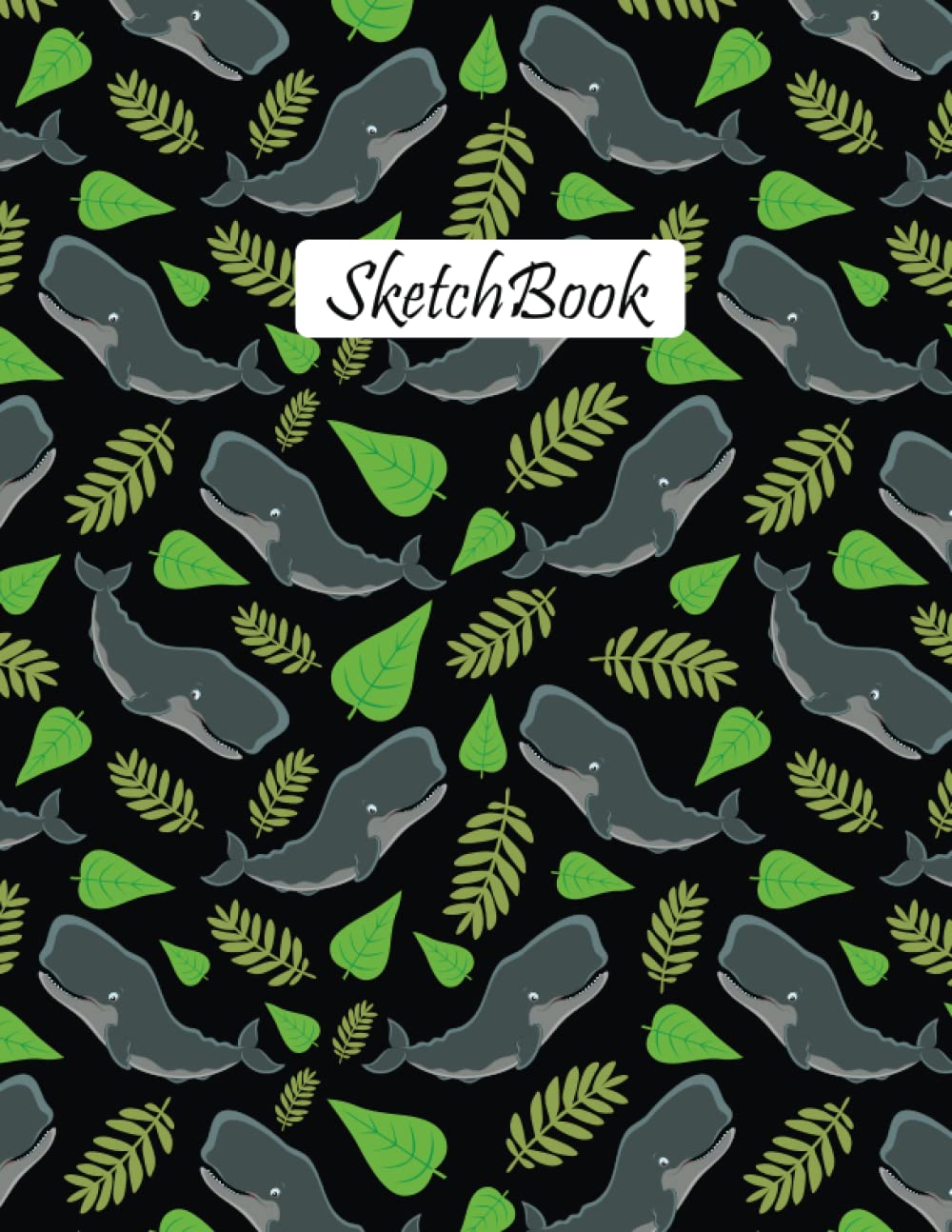 Sperm Whale Sketchbook: Cute Art Sperm Whale Sketchbook Blank Paper Journal for Drawing, Writing, Sketching, Wide Papers 8.5 X 11,100 Pages