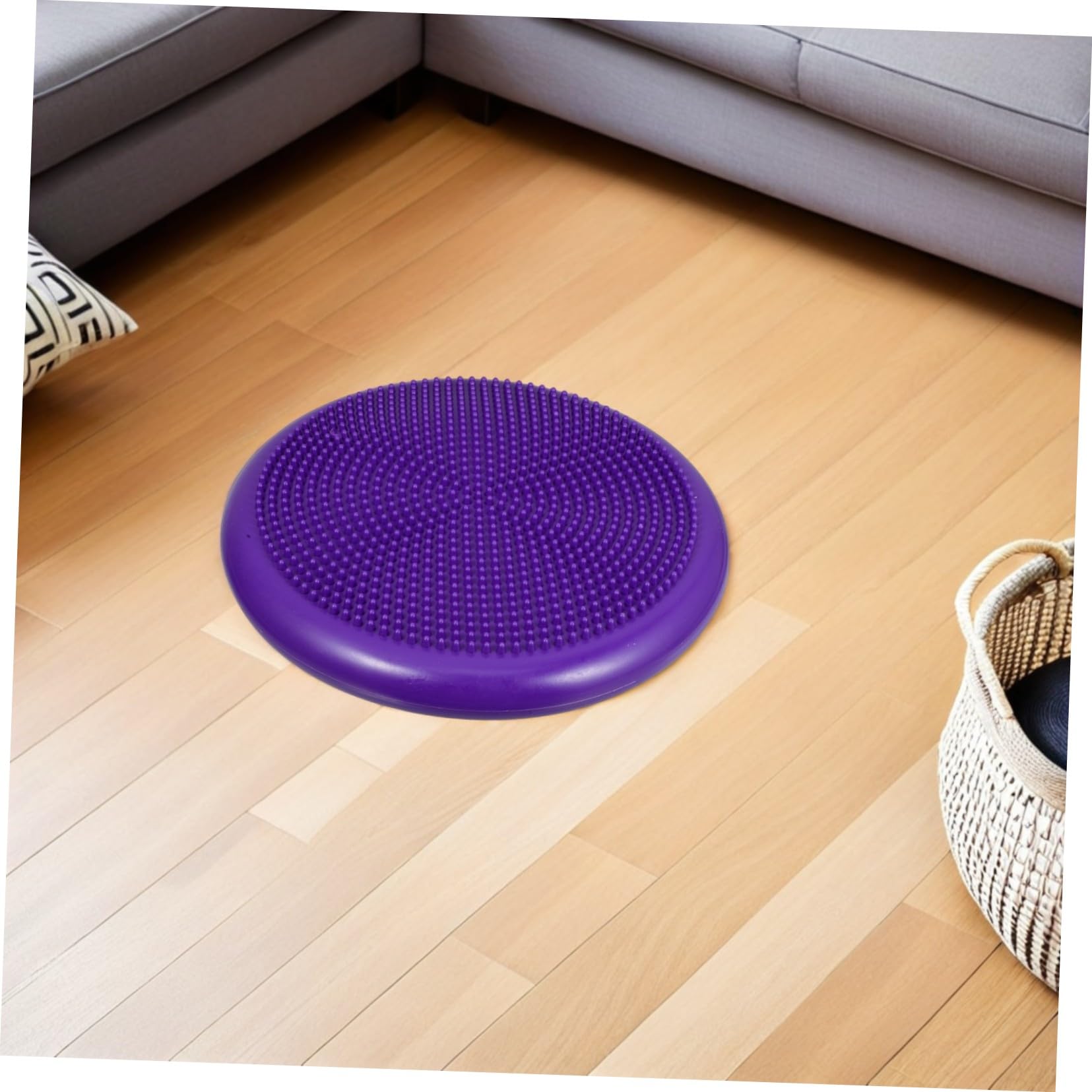 Alasum Cuscino Gonfiabile per Equilibrio Ergonomico in Pvc Pompa a Mano, Tappetino Fitness Spessore Spesso per Pilates e Sollievo dal Dolore alla Schiena