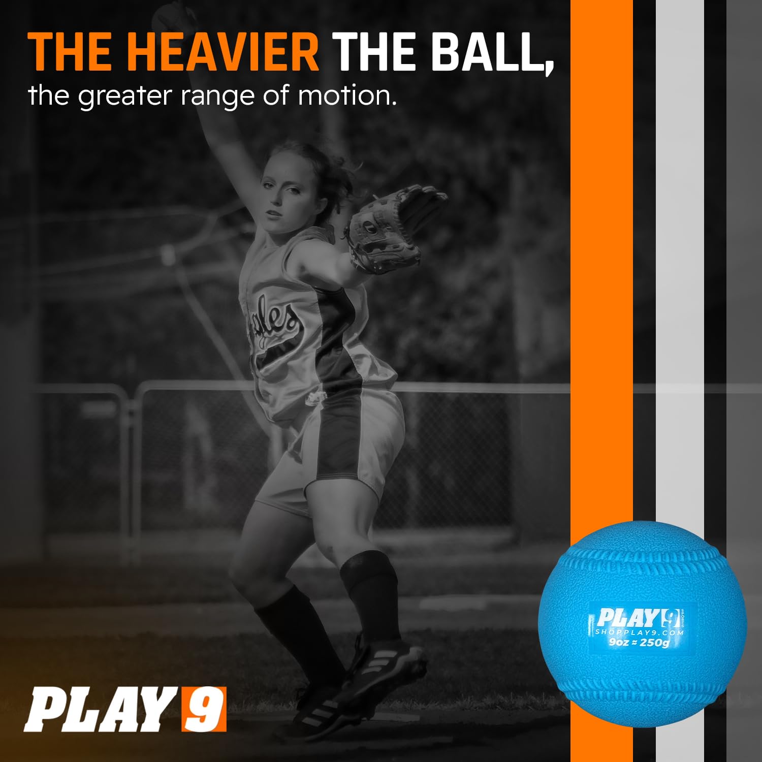 Plyoball - Juego de pelotas con peso para entrenamiento de lanzamiento y lanzamiento, pelotas de entrenamiento para sóftbol, aumenta la velocidad, la fuerza y la memoria muscular
