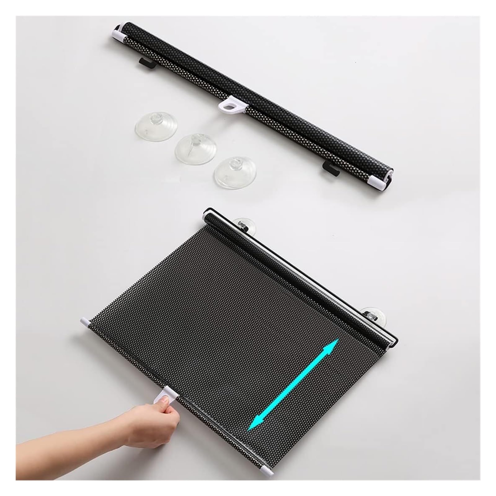 Tenda parasole portatile, oscurante, per soggiorno, cucina, auto e bagno (68,1 x 125 cm), facile installazione, regolabile, versatile