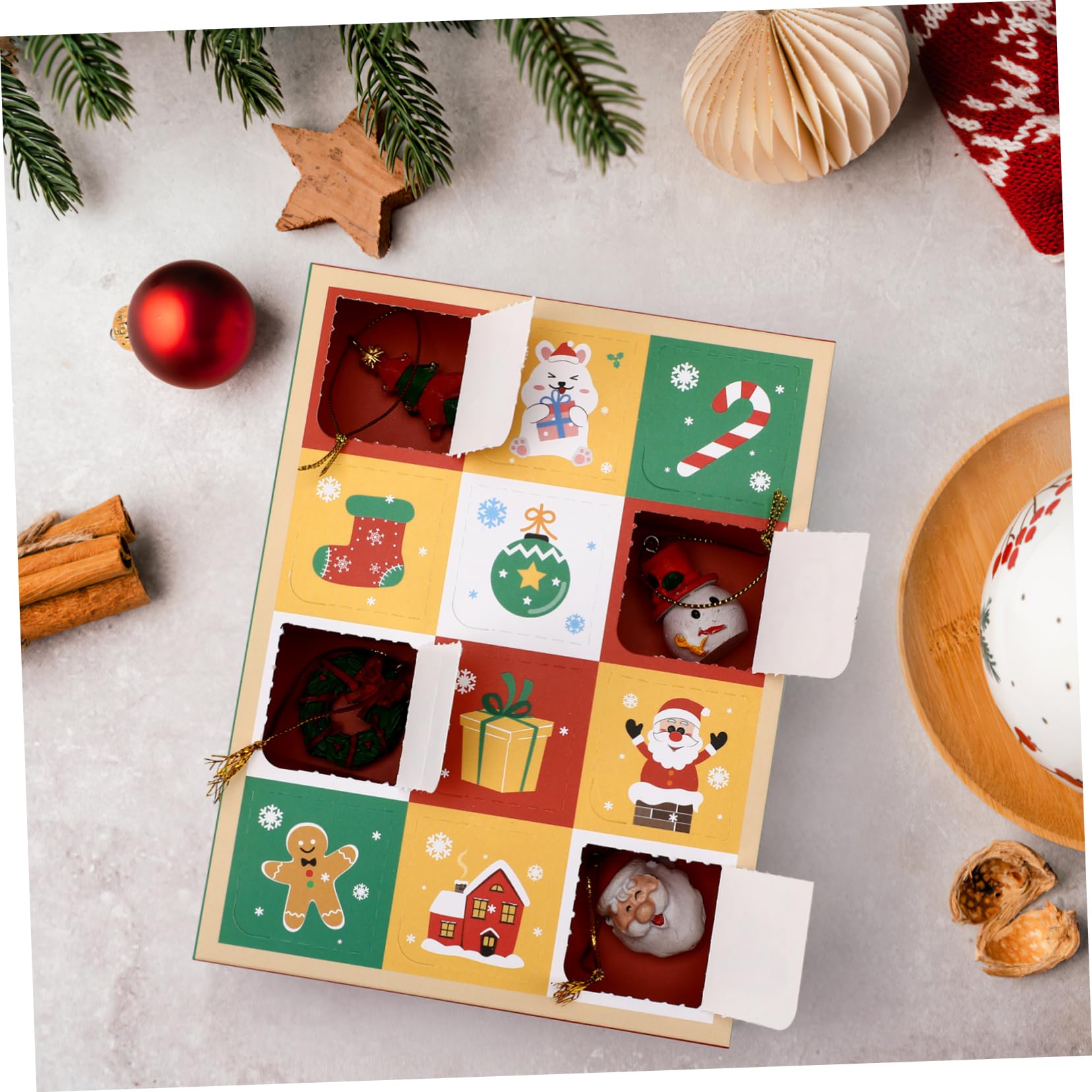 Zerodeko 2 Series Caja De Navideña Compartimentos De Caja Vacía Para Dulces Y Pasteles Ligera Y Para Fiestas Y Celebraciones 10 Piezas*2