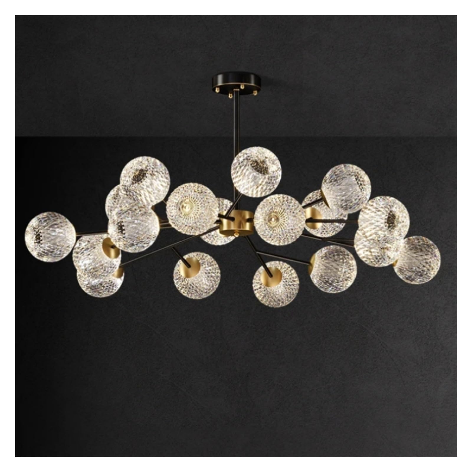 Olskfuh Onecolor All Copper Modern - Style Led Chandelier Compatible With Living Room Bedroom Dining Room Kitchen Black Gold Lamp Pendant Light Fixtures,Chandelier Lamps,-18Heads
