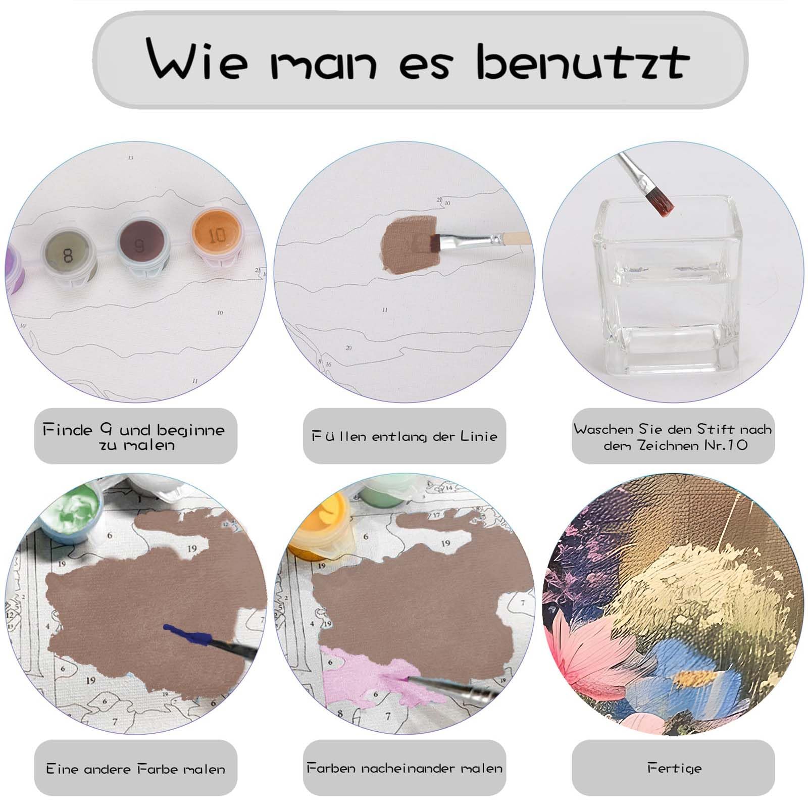 Gutluz Peinture par numéros Fleurs adultes - Peinture par numéros enfants - Peinture par numéros - Fleurs adultes - Peinture par numéros - Peinture par numéros adultes - Pinceau en toile - Kit de Gutluz Peinture par numéros Fleurs adultes - Peinture par numéros enfants - Peinture par numéros - Fleurs adultes - Peinture par numéros - Peinture par numéros adultes - Pinceau en toile - Kit de