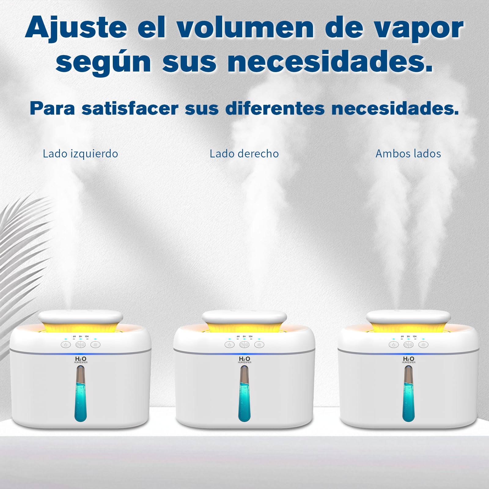 Humidificador, 2L Humidificador de Aire,20 dB Silencio Humificador de vapor frío para habitaciones de bebes,plantas y oficinas con temporizador de apagado automático y función de luz nocturna (Blanco)