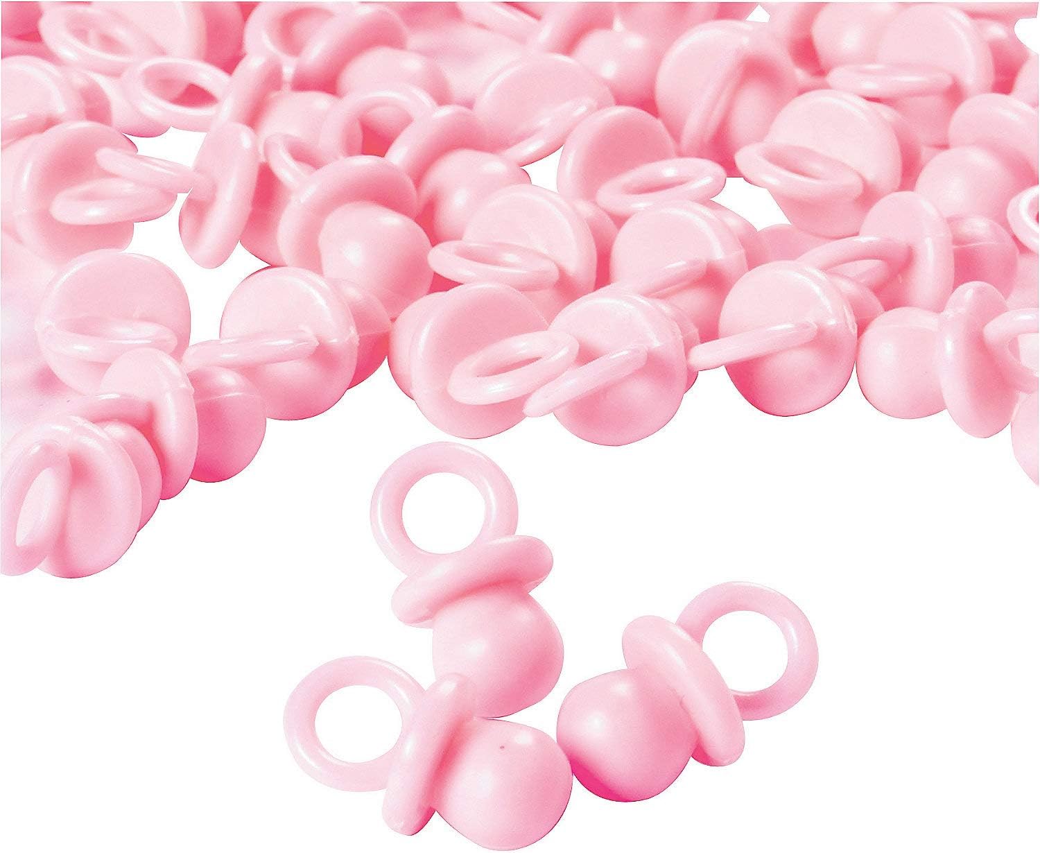 Pastel Pink Opaque Pacifier Baby Shower Favors 48 pcs